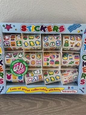 VINTAGE 1997 Noteworthy Sticker Designs Over 400  Sticker Set -SEALED RARE- USA